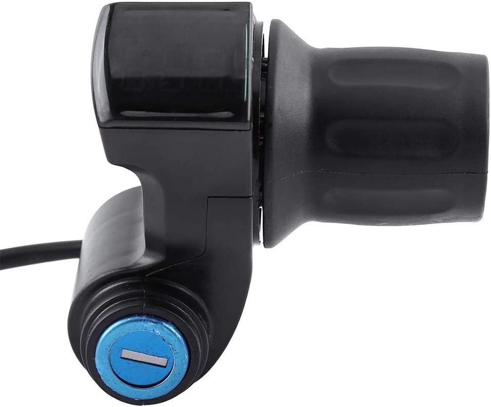 Zerodis Handlebar Grips, 12V-99V Electric Bike Scooter Half Wrist Throttle Grip Handle Half Twist Throttle Electric Bike Motor Scooter Speed Controller & Cable Set