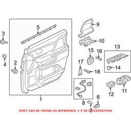 Honda Odyssey OEM 83552-TK8-A01ZA Armrest Assembly L Front Door Lining *nh167l* (graphite Black) 2011-2017