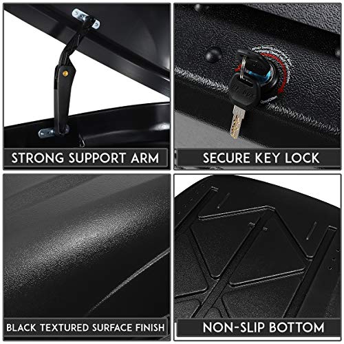 Heavy Duty Rooftop Cargo Carrier ABS Lockable Car Roof Rack Cargo Carrier, Capacity 110 LBS, 53 X 34 X 15 Inches, Black