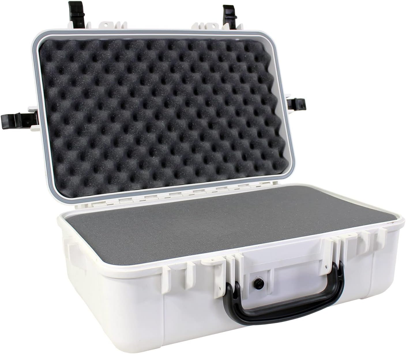 Condition 1 Waterproof Hard Case with Foam, White - 22.64" x 14.75" x 7.73" - Watertight Dustproof and Shockproof TSA Approved Portable Trunk Carrier - Great for DSLR Camera Equipment, Tools and More