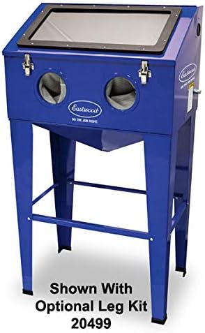 Eastwood 28 in. X 18 in. X 12 in. Modular Blast Cabinet Bench Top Abrasive Blast Electrical Cabinet Glass Viewing Windows