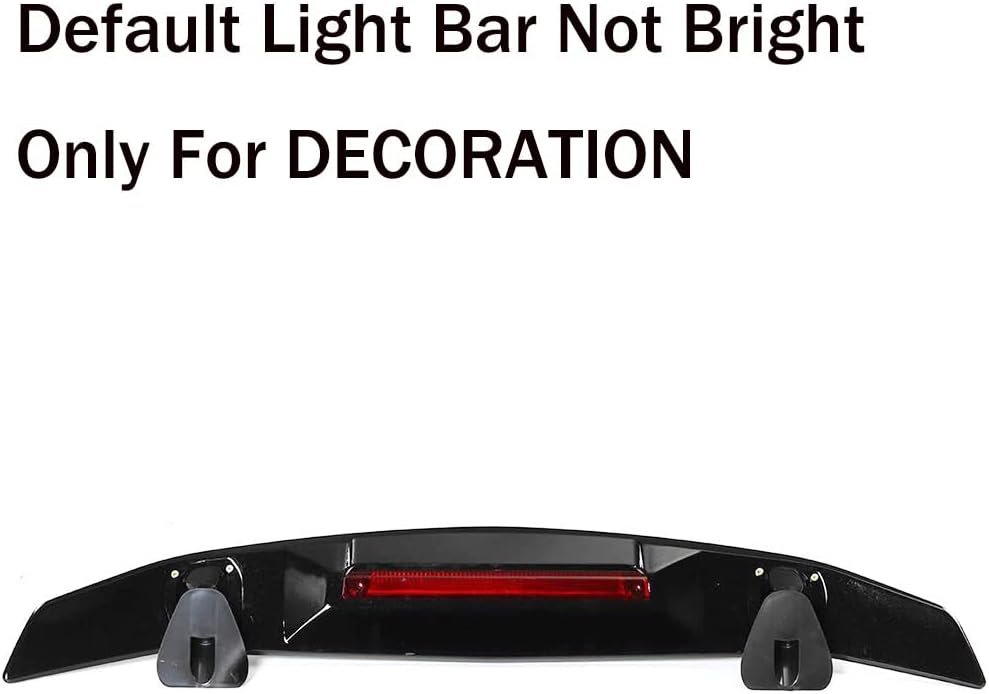 TWDRET Universal Rear Spoiler, GT Style ABS Racing Spoiler Wing Lightweight, Glossy Black Rear Trunk Spoiler Wing Lid Tail Deck