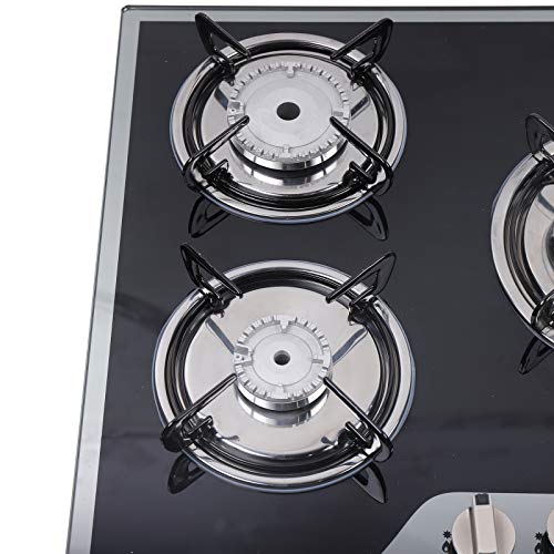 BEYANEE Gas Cooktop 30Inch, Built in Gas Stove 5 Burners, Stainless Steel Gas Hob, NG/LPG Convertible Gas Burners, Gas Range Top for Kitchen RV Outoor - Thermocouple Protection