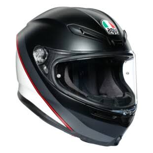 AGV K6 Minimal Helmet - Matte Black/White/Red - Xs