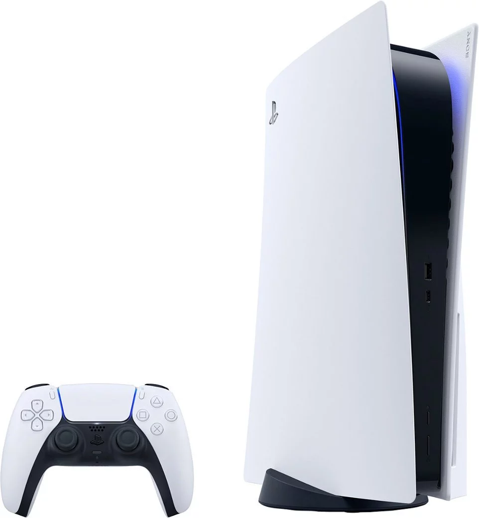 Sony PlayStation 5 Disc Version PS5 Gaming Console, AMD Ryzen Zen 8 Cores CPU 825GB PCIe Gen 4 NVNe SSD with Wireless Controller - Original White