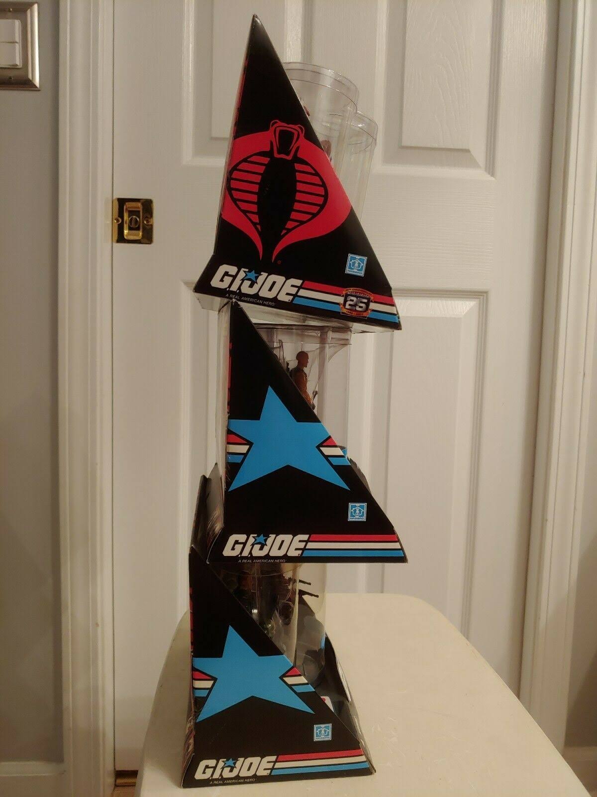 G I Joe 25th Anniversary Air Command Exclusive Boxed Set of 3 Action Figures Wild Bill Captain Ace Skyduster