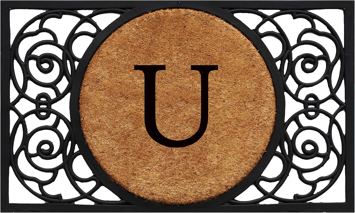 Calloway Mills 180031830B Armada Circle Monogram Doormat, 18" x 30" (Letter B)