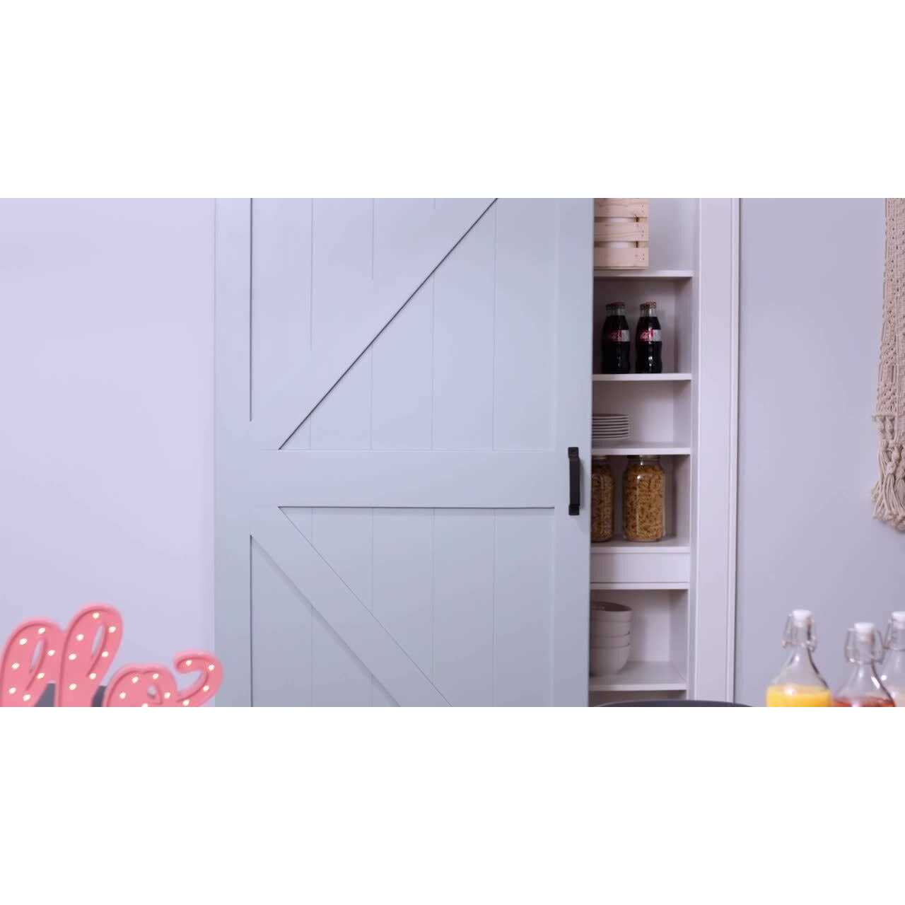 Colonial Elegance 33-in x 84-in Frosted Glass Single Barn Door KMGLGCF-33BN - Shop Hardware Tools Online Store