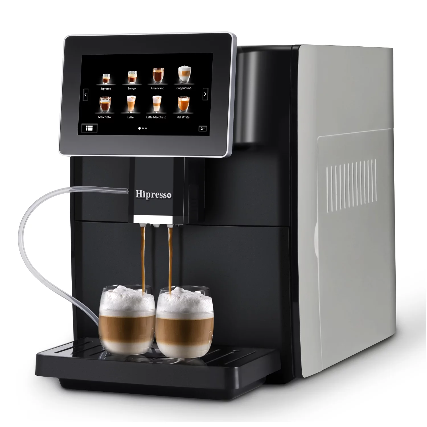Hipresso Programmable Super-automatic Espresso Coffee Machine with Large 7 inches HD TFT Display