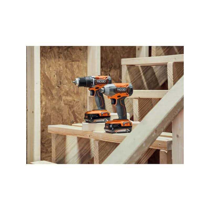 Ridgid 18V Cordless 2-Tool Combo Kit with Drill/Driver, Impact Driver, 2.0 Ah Batteries, and Charger - Shop Hardware Tools Online Store