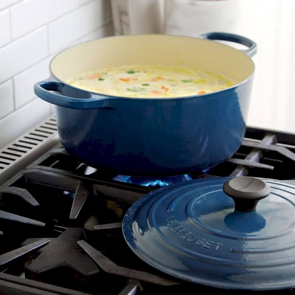 Le Creuset Signature 5.5 qt. Round Ink Dutch Oven with Lid