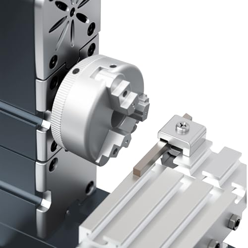 High Power 60W Powerful Mini Metal DIY 4-axis Rotating Lathe Lathes Machine Tools With Base 12000 rpm for Wood Soft Metals Plexiglass Plastic