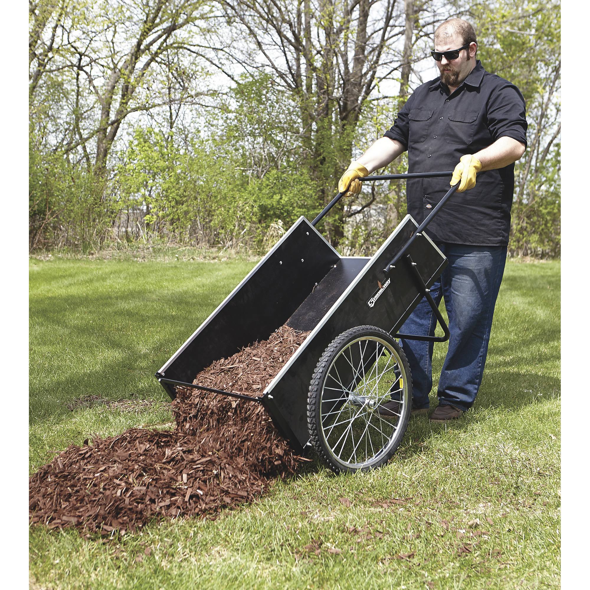 Strongway Garden Cart - 300-Lb. Capacity, 7 Cu. ft., 41Inch L x 23inch W 2103Q086