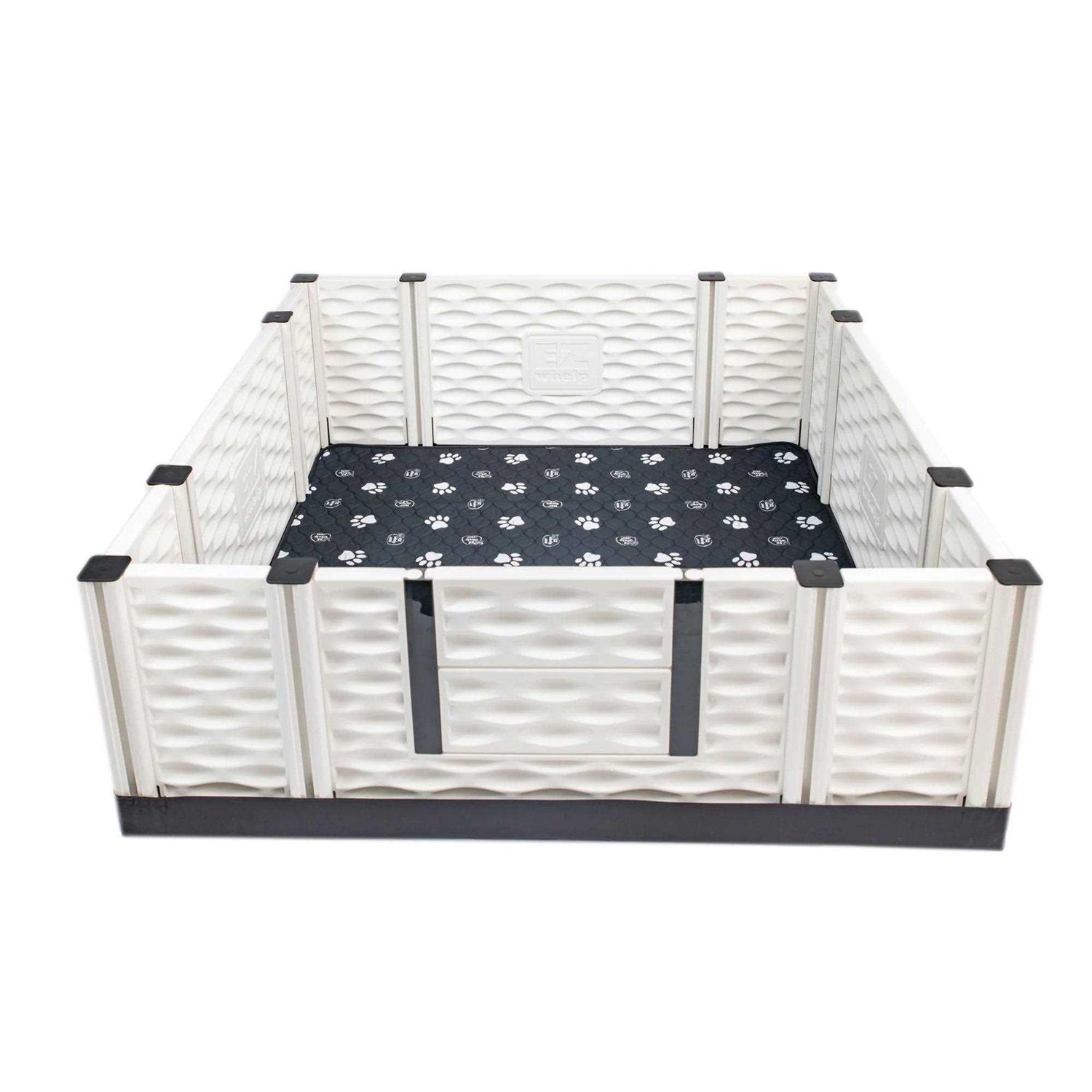 EZwhelp EZclassic Puppy Dog Whelping Box Playpen w/Rails &amp; Liner - Pet Supplies online store
