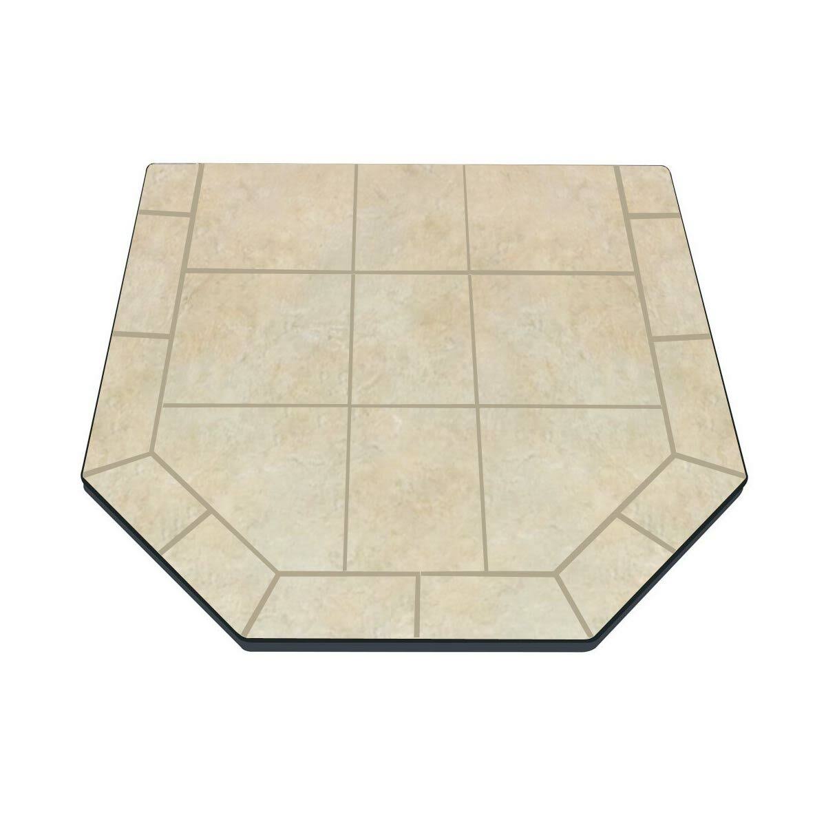 French Camellia 48'' x 48'' Double Cut Hearth Pad