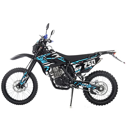 X-PRO Templar M 250cc Dirt Bike with Zongshen Engine 5 Speed Pit Bikes Adult Pitbike, Big 21"/18" Wheels! (Black)