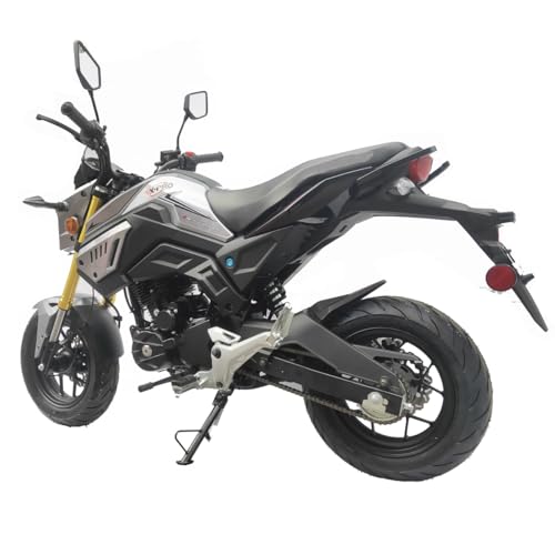 X-PRO Vader 150 Street Motorcycle with 5-Speed Manual Transmission, Electric/Kick Start! 12" Wheels! (Grey)