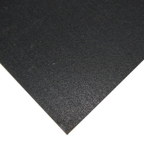 Rubber Cal Recycled Floor Mat, Black, 1/4-Inch x 4 x 8-Feet