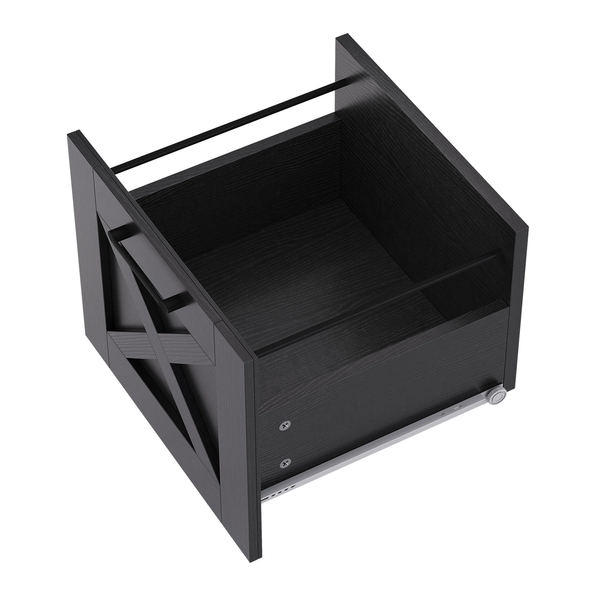 Dextrus 59 Inch L-Shaped Desk with Power Outlet & USB Ports, Office Desk with File Cabinets, Large Computer Desk with Drawers, 2 Person Corner Desk Writing Desk with Storage Shelves, Black