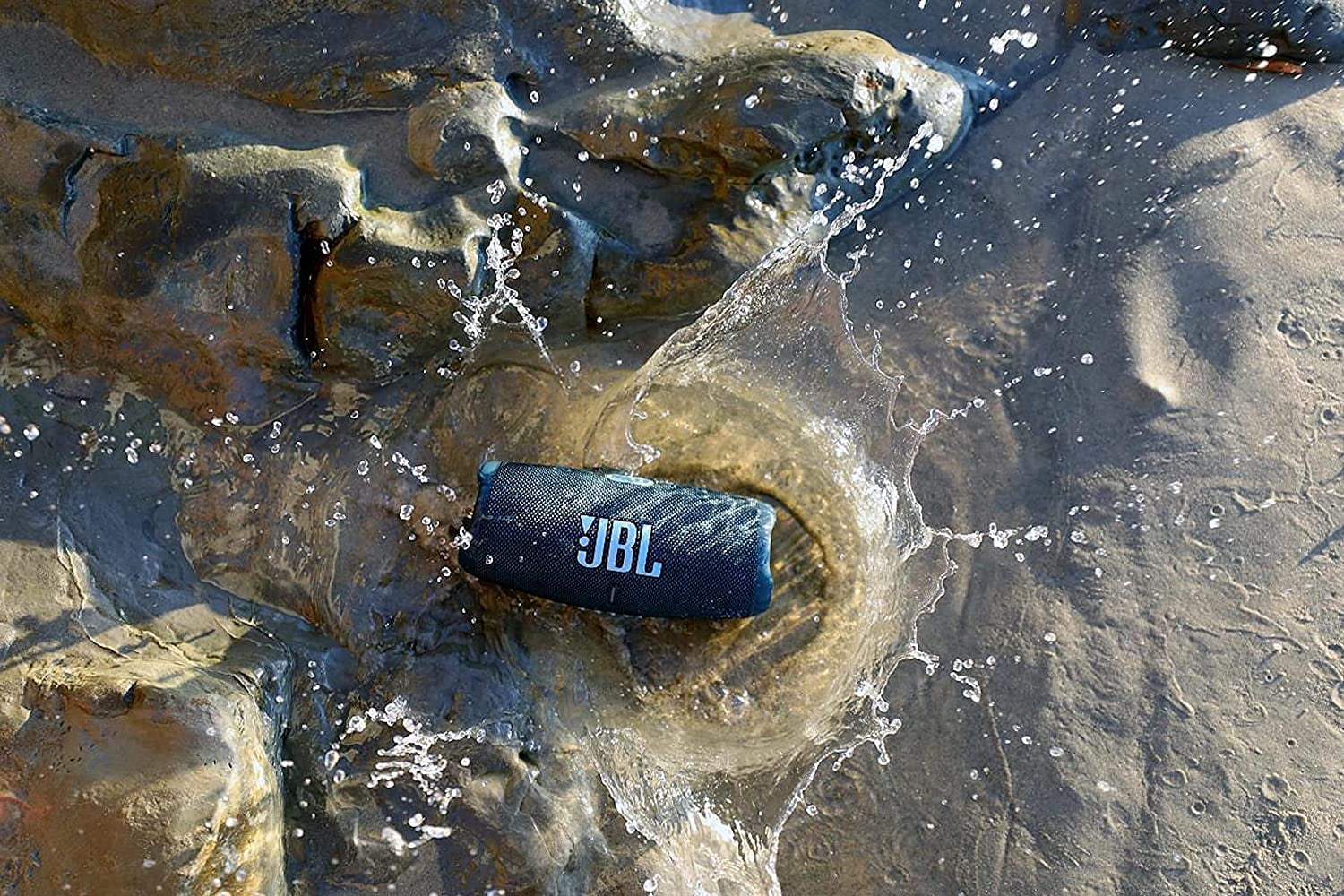 JBL Charge 5 Portable Waterproof Bluetooth Speaker with Powerbank (Blue)