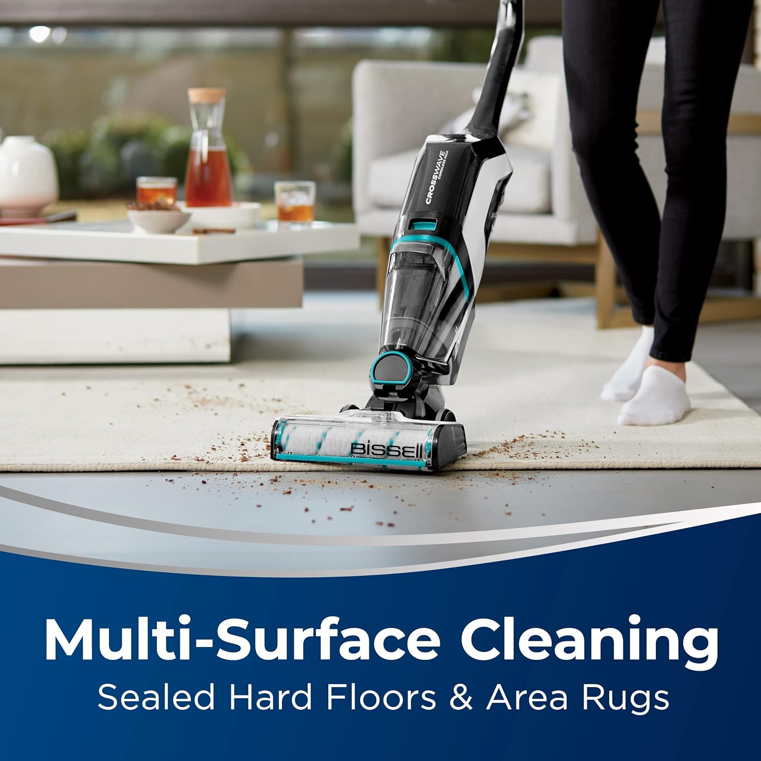 BISSELL CrossWave Cordless Max All in One Wet-Dry Vacuum Cleaner and Mop for Hard Floors and Area Rugs, Black, 2554A