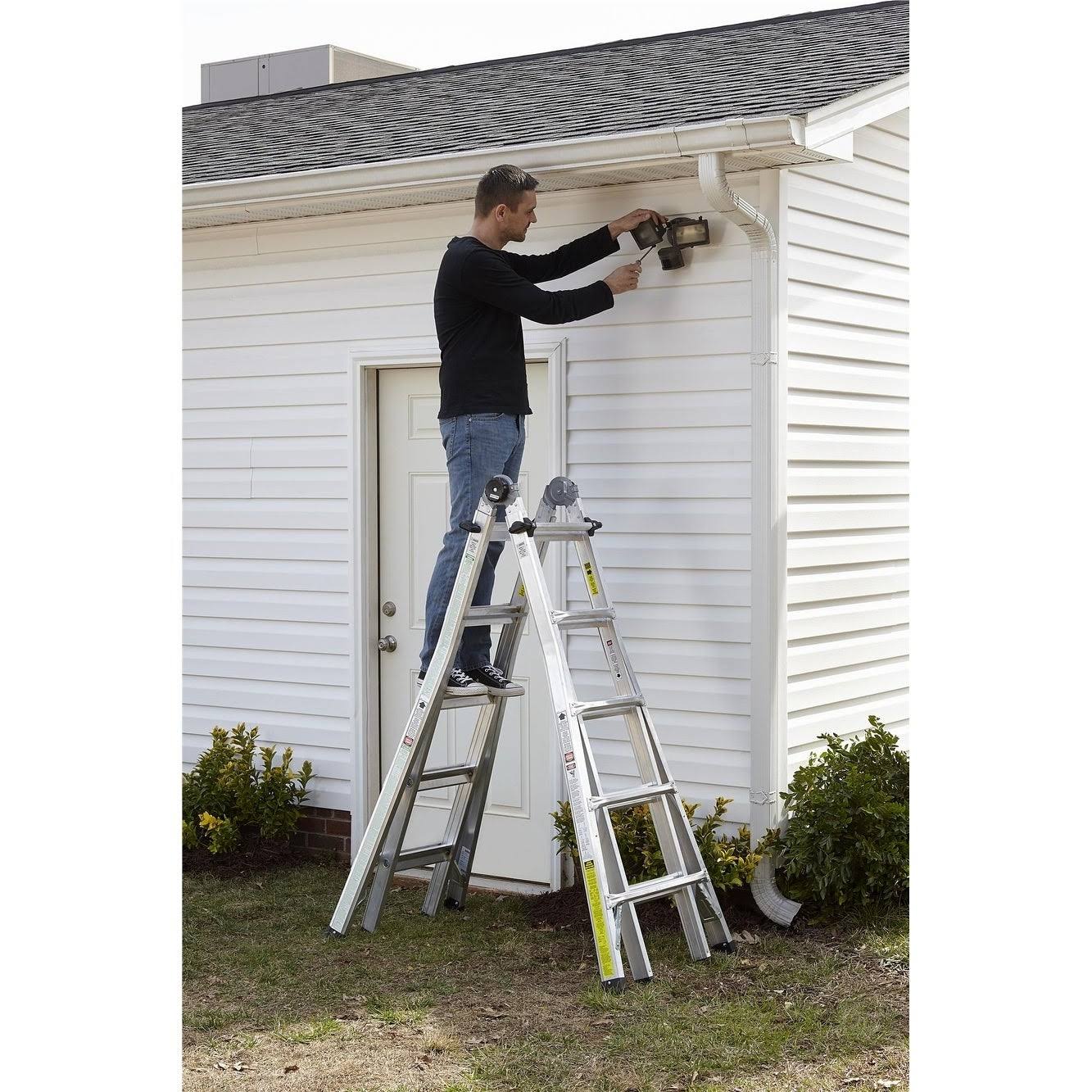 Cosco 22' Max Reach Aluminum Telescoping Multi-Position Ladder