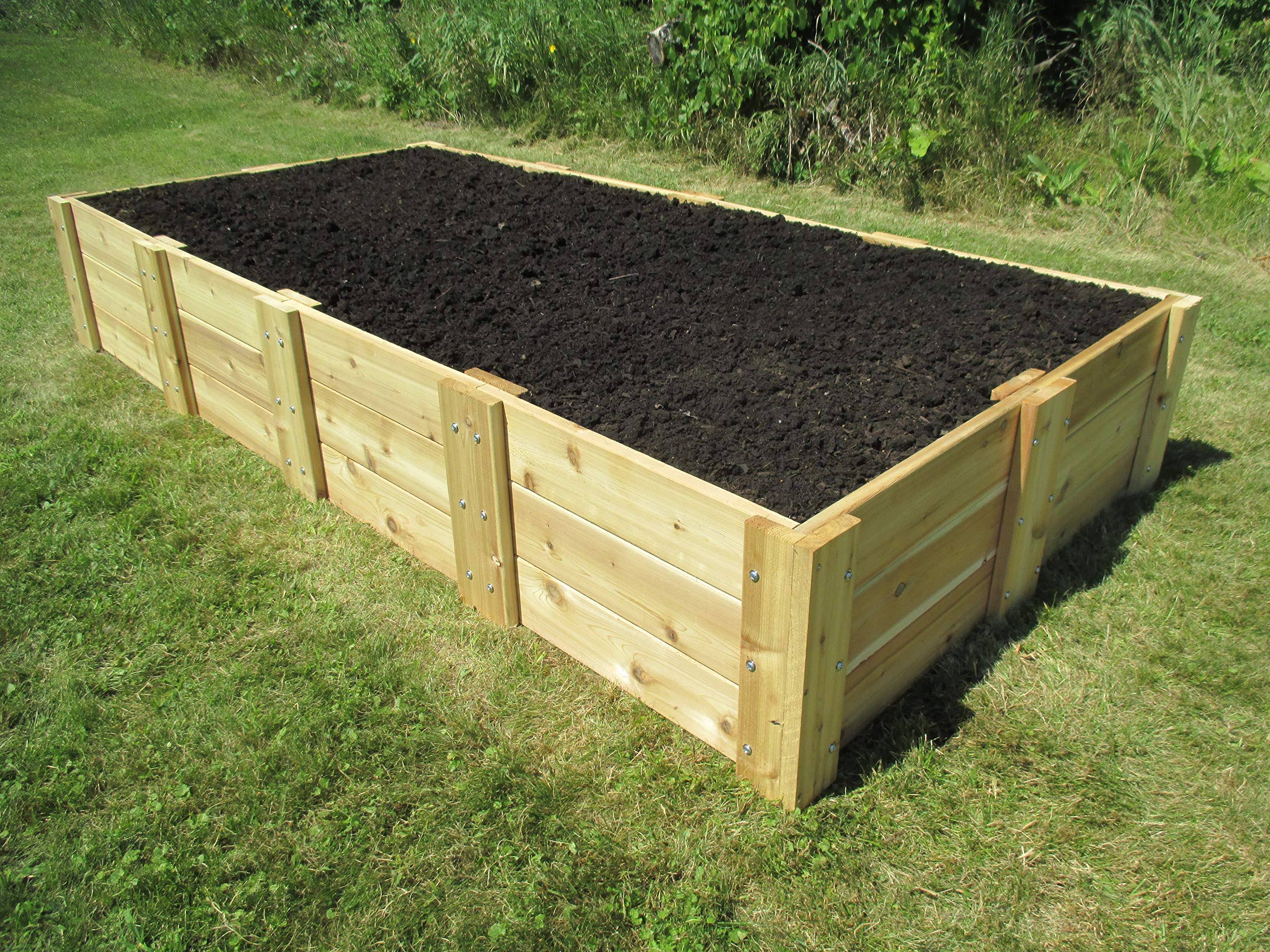Infinite Cedar RB4x8x16.5 Deep Root Cedar Raised Garden Bed 4 ft. x 8 ft. x 16.5 in.