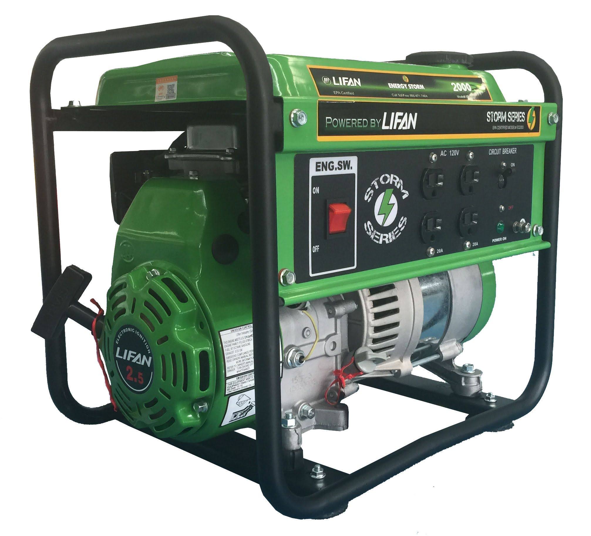 Lifan ES2000-CA Gasoline Powered Portable Generator, 3mhp