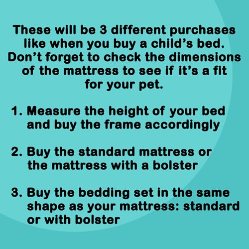 FRAME ONLY Bedside Pet Bed Pet Cosleeper, Dog Bed Extension Attached to Human Bed, Platform Dog Bed, Raised Dog Bed Co Sleeper, Tall Dog Bed, Wooden Dog Bed, Dog Bassinet (Med Profile)
