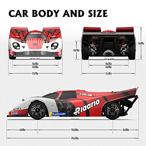 AMORIL 1/10 RTR Brushless Fast RC Cars for Adults,Max 50mph Hobby Electric Off-Road Monster Truck,Waterproof High Speed RC Car 4WD Remote Control Car with 3S Lipo,Green