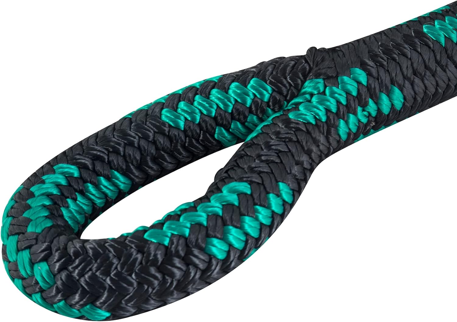 American Lifting Off-Road Kinetic Recovery Rope – Heavy Duty Tow Strap 33,200 Lbs 1 x 30’ – Great for Vehicles, Trucks, Jeep, SUVs, Offroad, ATVs, UTVs, Black and Green