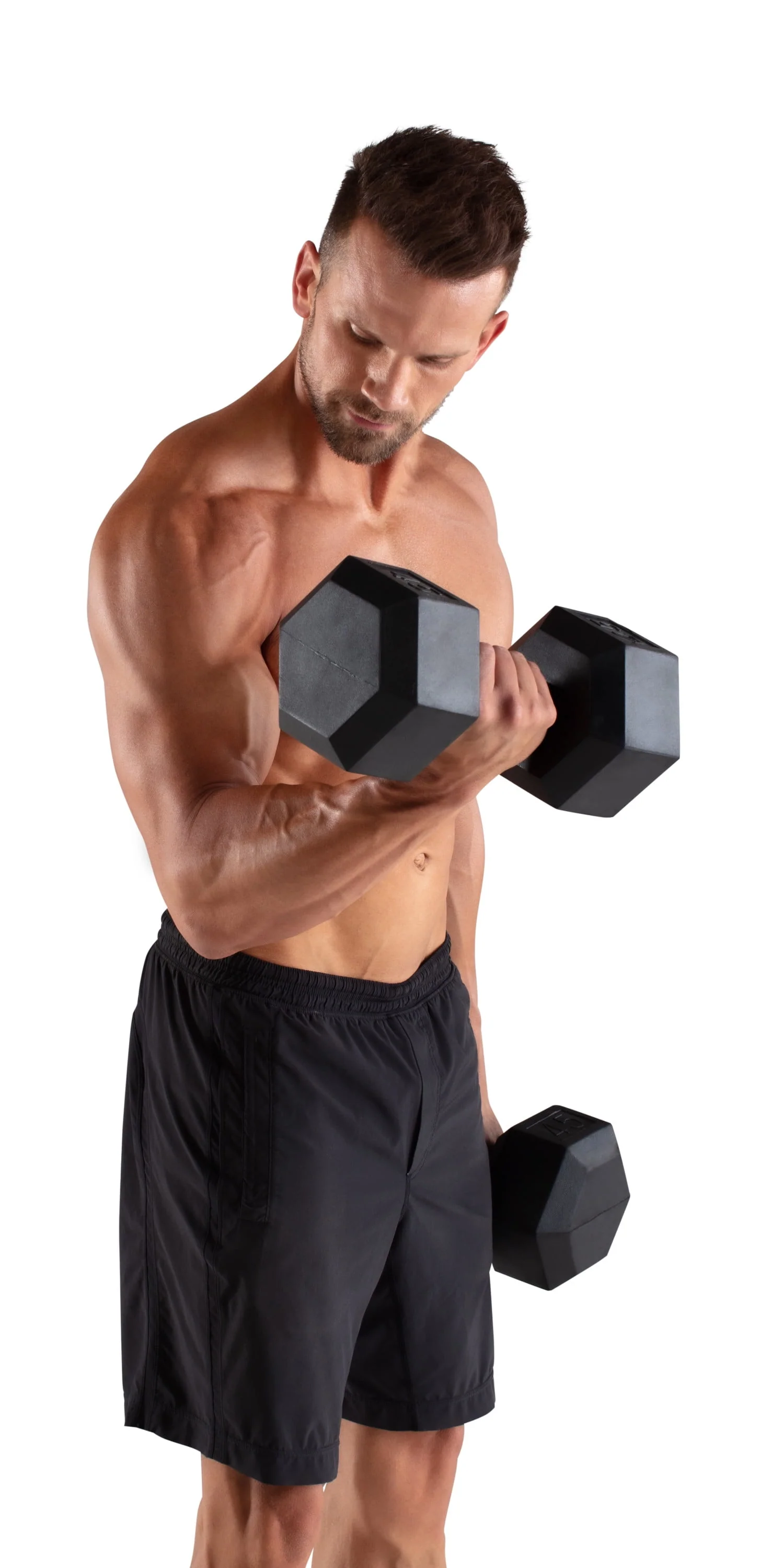 Weider, 25lb Rubber Hex Dumbbell, Single