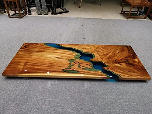 Customized Large Live Edge EPOXY Resin Table Resin Dining Table for 2, 4, 6, 8 River Dining Table Top, Wood Epoxy Coffee Table Top, Living Room Table (16.5" Inches Tall, 36 x 20inches)