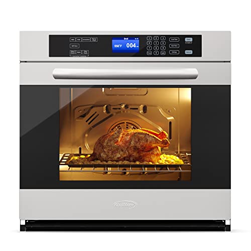 KoolMore Electric Wall Oven with Quiet, Rapid Convection Cooking, Stainless-Steel Unit, Self-Cleaning