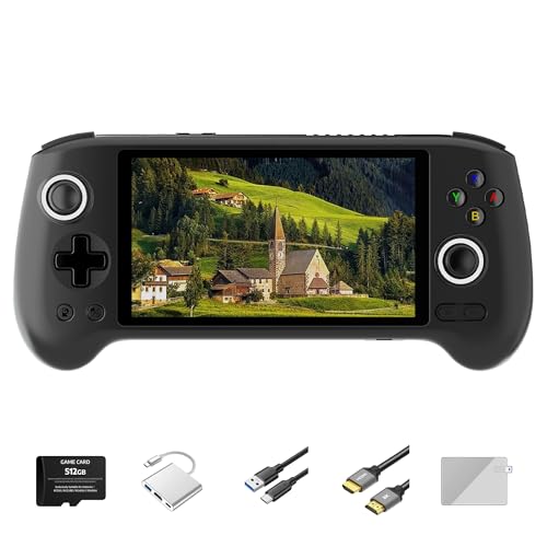 RG556 Handheld Retro Gaming Console 28 Emulators 42K+ Preloaded Games 5.48” AMOLED Display Android 13 Unisoc T820 8K TV Output Portable Video Game Console for Kids & Adults (Blue-256G)