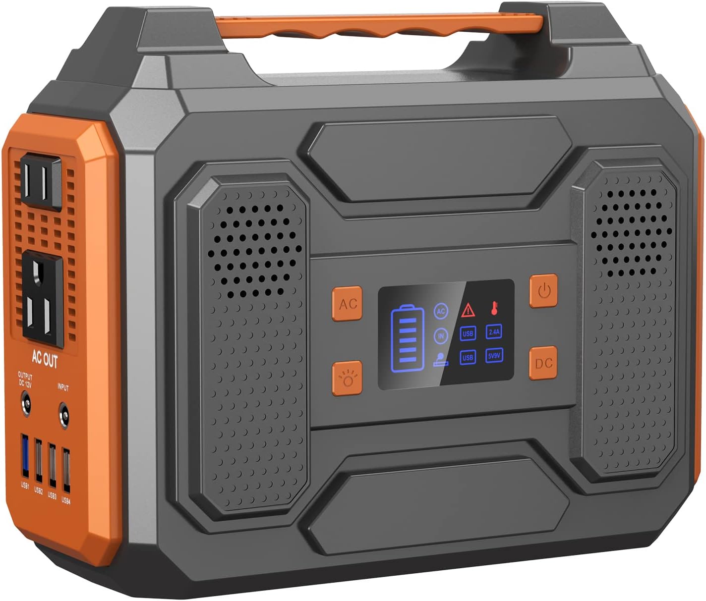 Portable Power Station 300W,Solar Outdoor Generators 280Wh/75000mAh,Lithium Battery Backup Power Source with Flashlight,inverter Generator with DC AC Outlet for Home Use Camping RV Travel Emergency