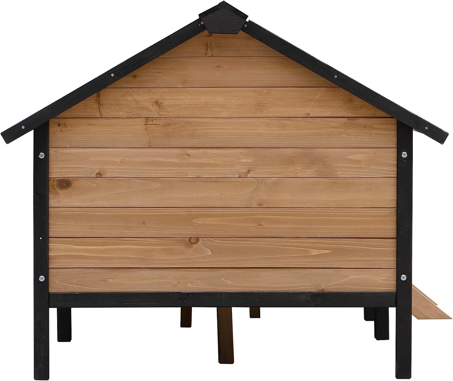 Rustic Wooden Dog Kennel with Porch: Outdoor Cabin Style - Easy Assembly, Kiln-Dried Fir Wood, Waterproof Paint - Quality Construction,Graphic Assembly Guide Included