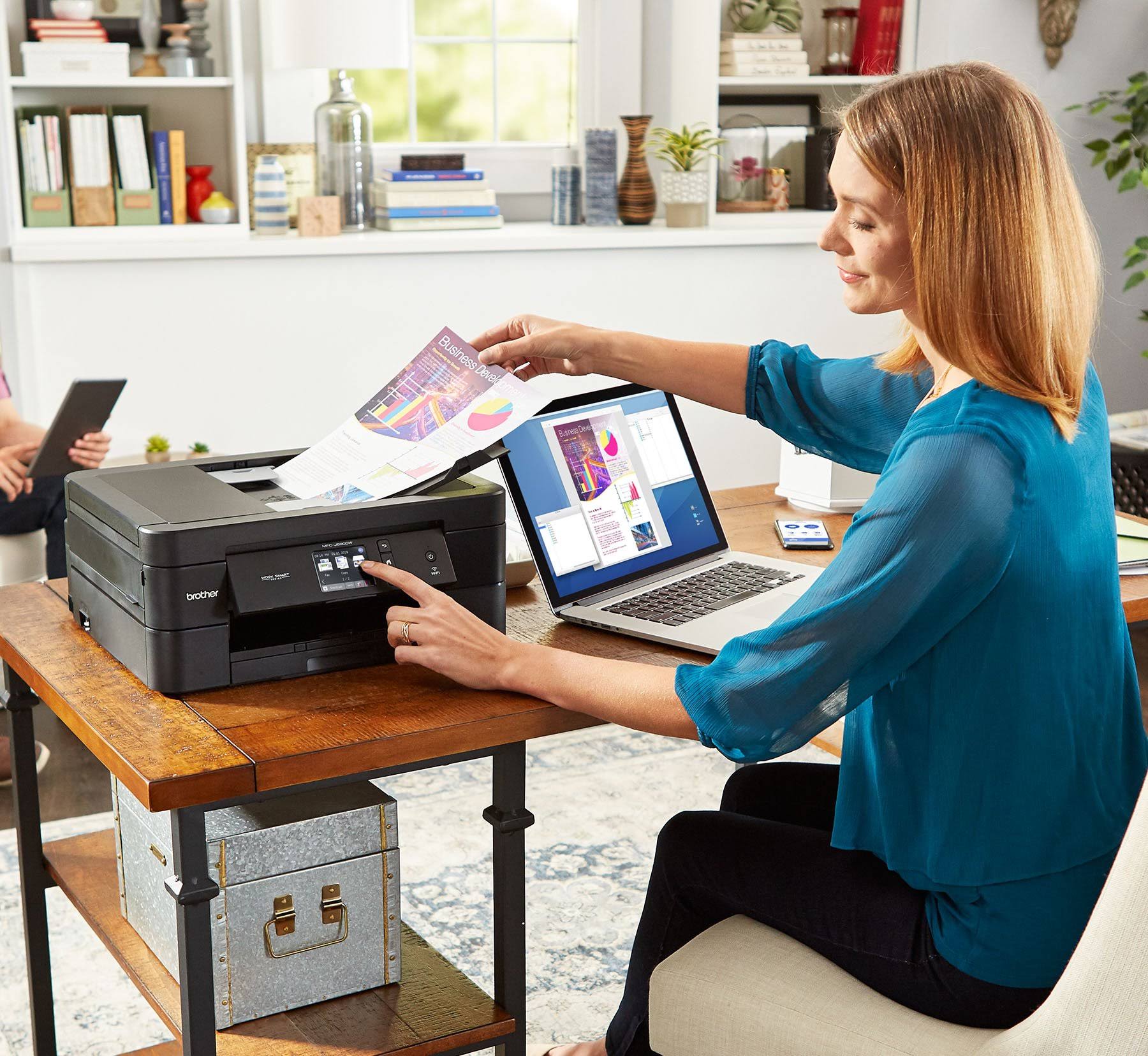 Brother - Work Smart Series MFC-J690DW Wireless All-in-One Inkjet Printer - Black