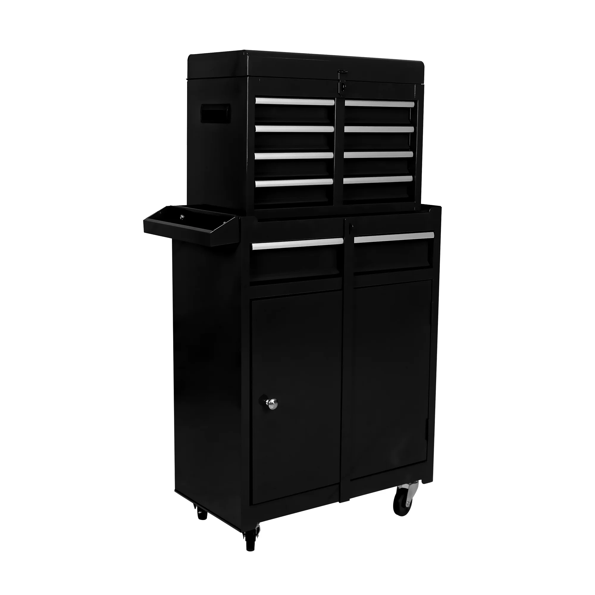 Rolling Tool Chest with Wheels and 8 Drawers, Detachable Large Toolbox Storage Cabinet with Lock,Locking Mechanic Tool Cart for Warehouse, Workshop,Garage,Blue