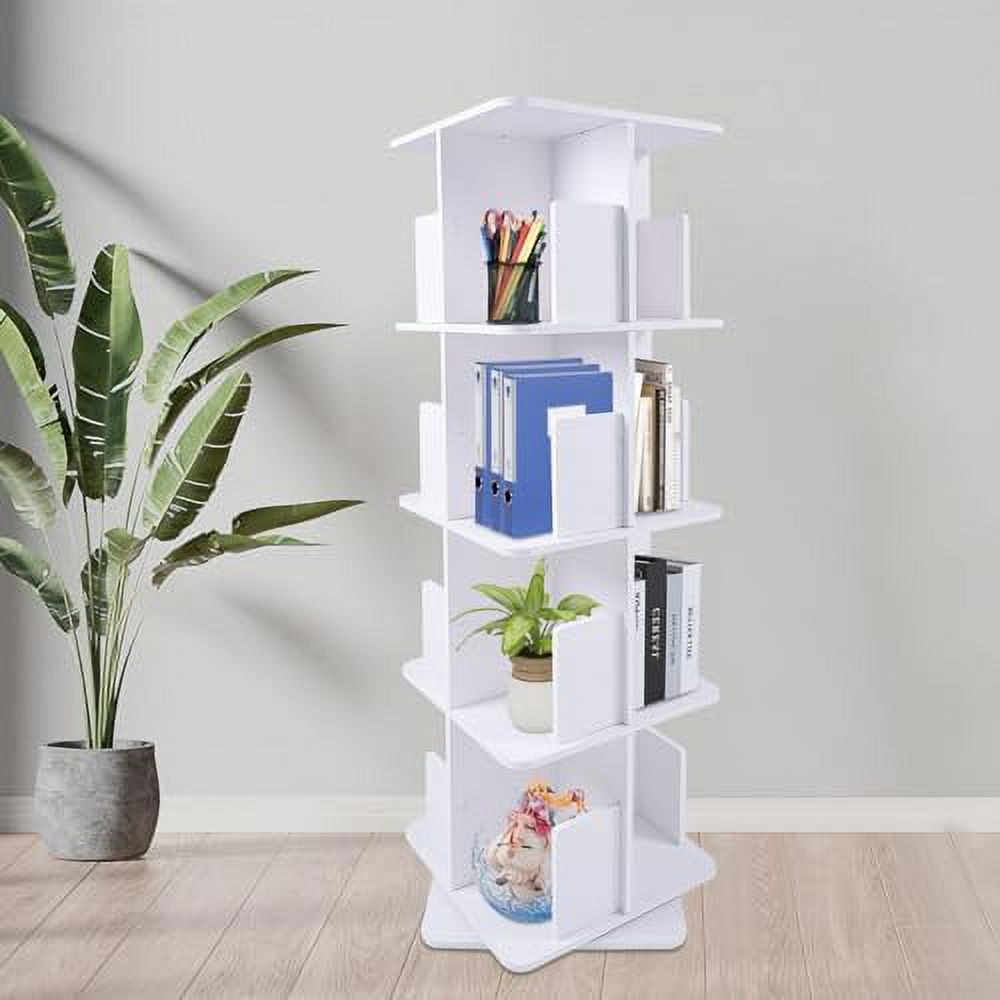 YPDRYGV Bookcase ° Rotating Bookshelf Floor Standing Organizer   Display Rack  Room Study Room Bedroom Home Office ( 3 Tiers) - Curated Treasures Market