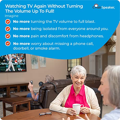 CS3 - Wireless TV Speakers for Hearing Impaired, Voice Enhancing, Near-Ear Clarity, Compatible with Most TVs & Streaming Apps