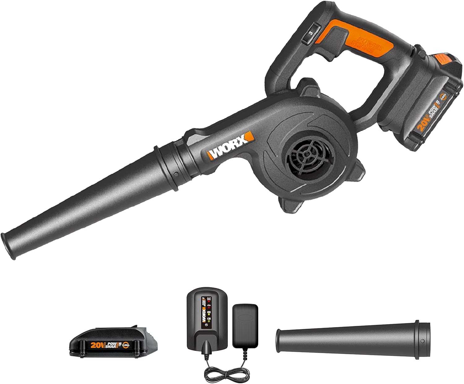 WORX 20V Cordless Leaf Blower WG545.6 with Battery & Charger