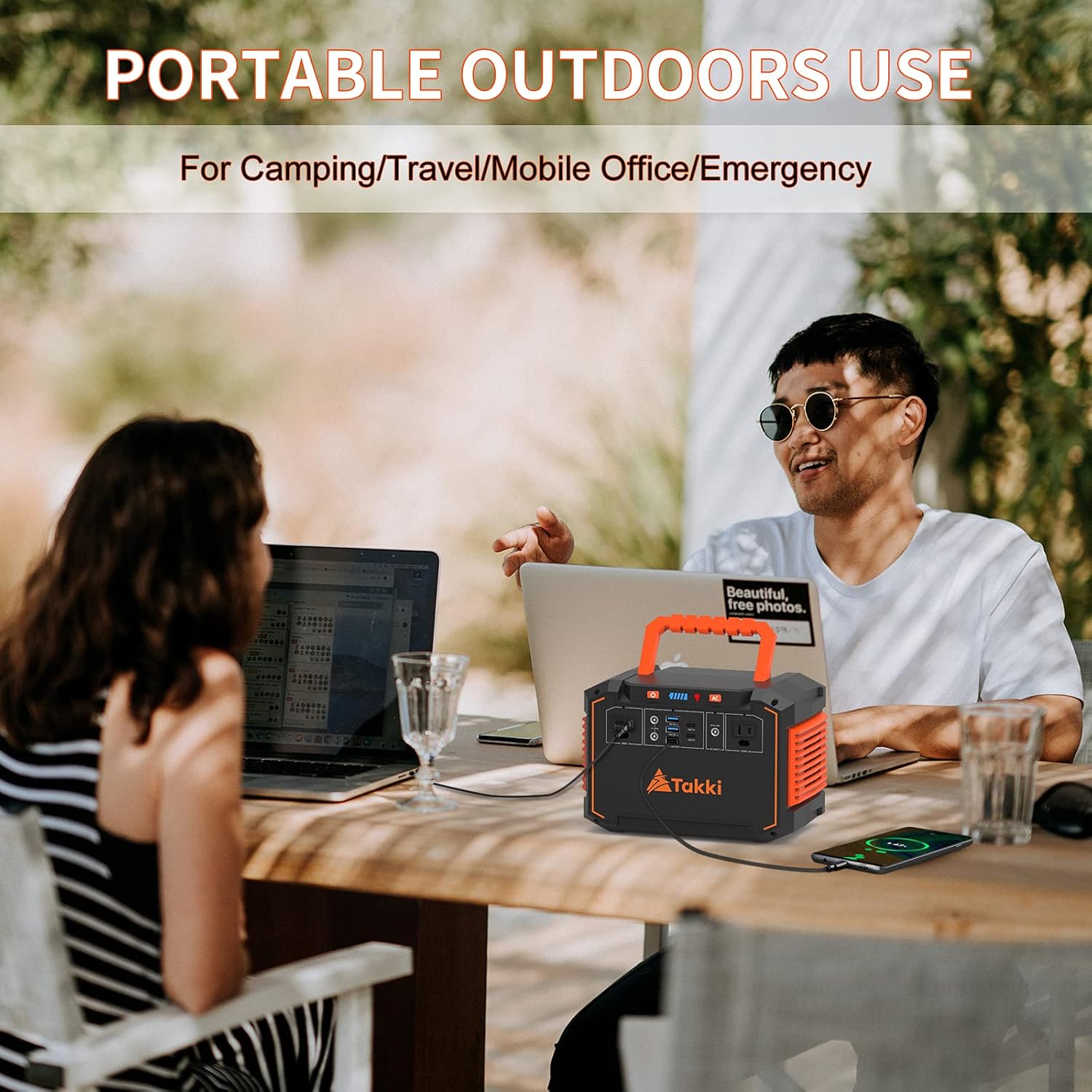 300W Portable Power Station, Camping Solar Generator 240Wh with 110V Peak 350W AC Outlet DC USB Ports Battery Backup Power Supply for Home Use, CPAP Machine, Road Trip, Emergency, Outdoor, Gifts