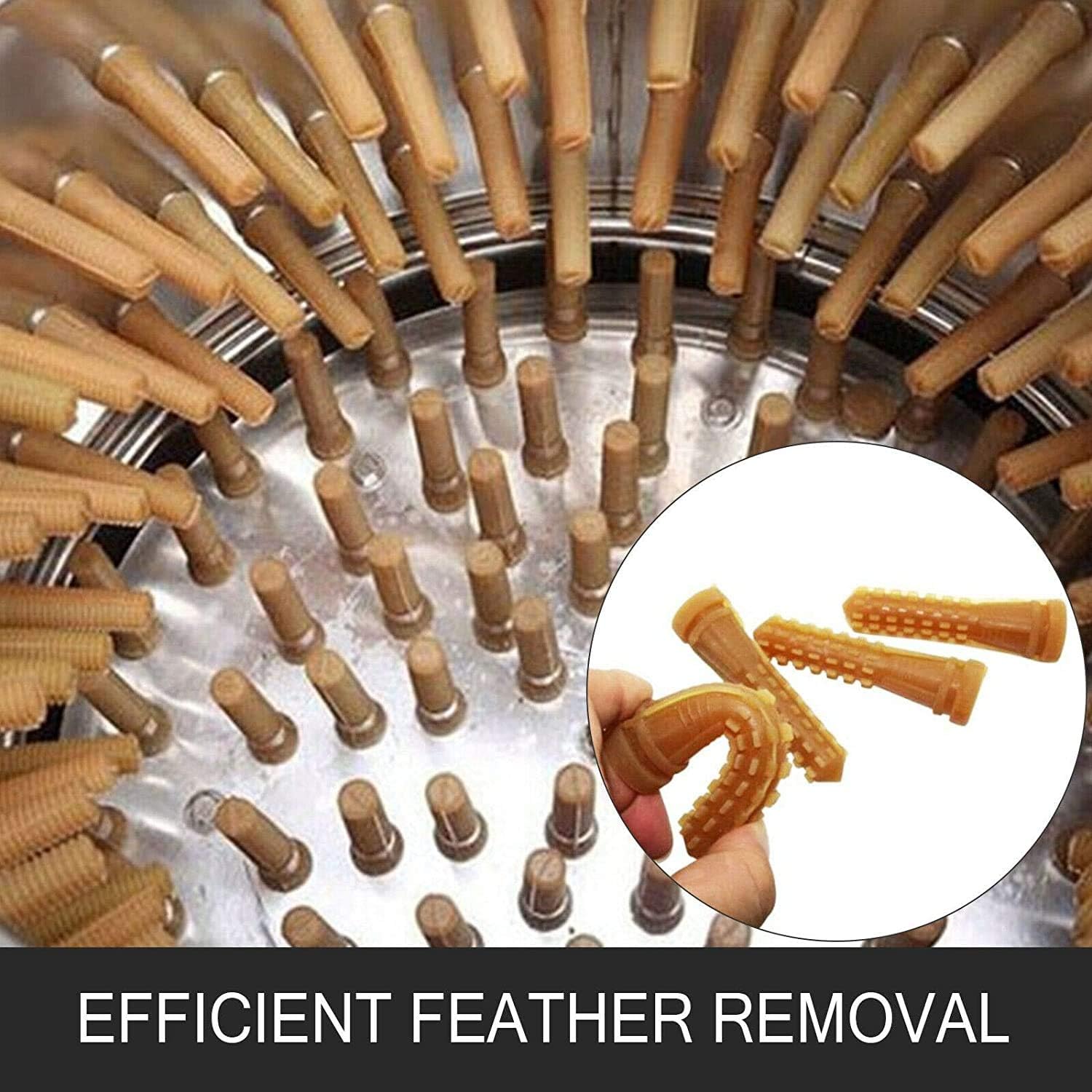 NN/AA 2HP 110V Stainless Steel Chicken Plucker 1500w 275r/min Poultry Feather Remover 20 Inch for Poultry Chicken, Bird, Duck, Turkey.