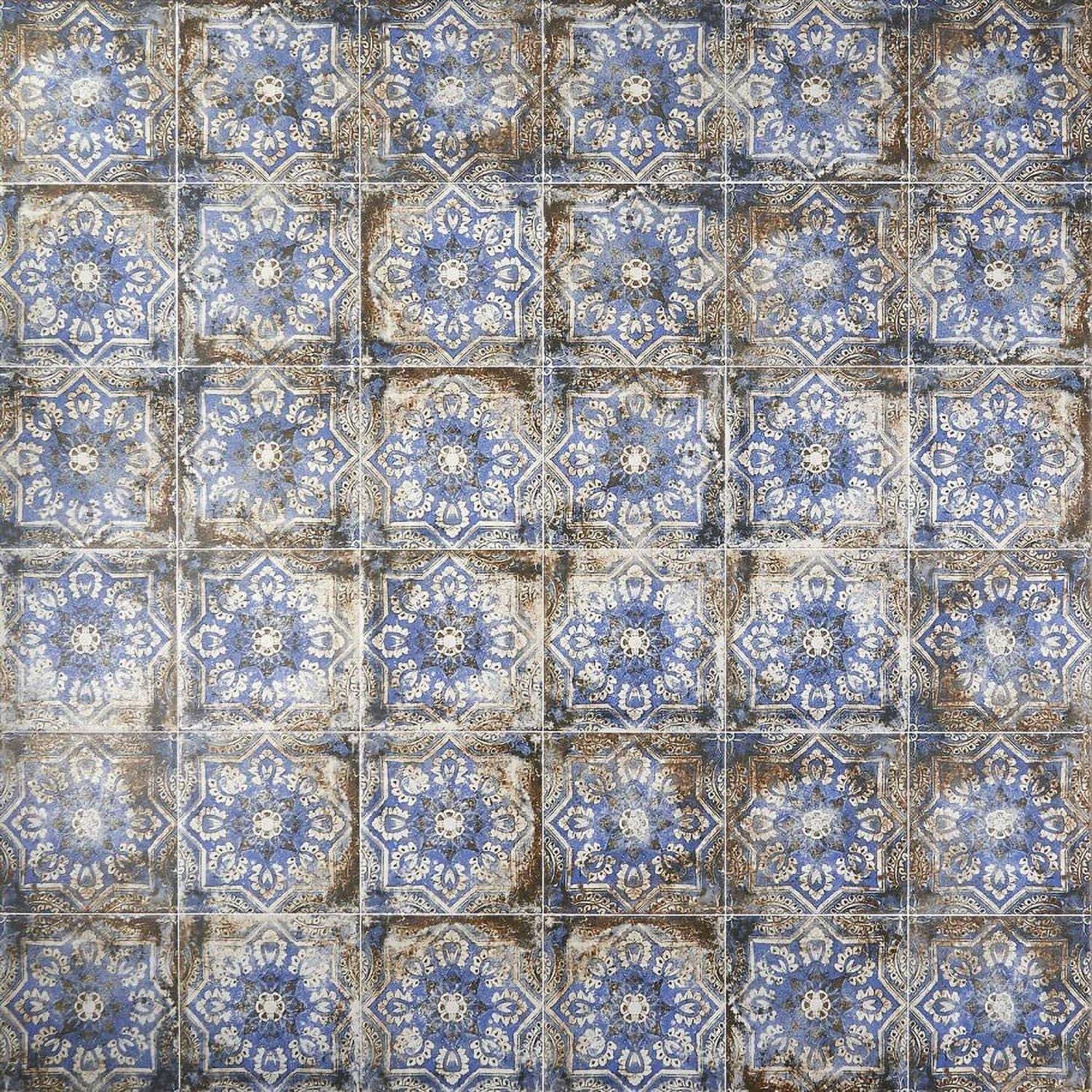 Bond Tile Antique Flora Encaustic Look 8 in. x 8 in. Matte Porcelain Floor and Wall Tile - Shop Hardware Tools Online Store