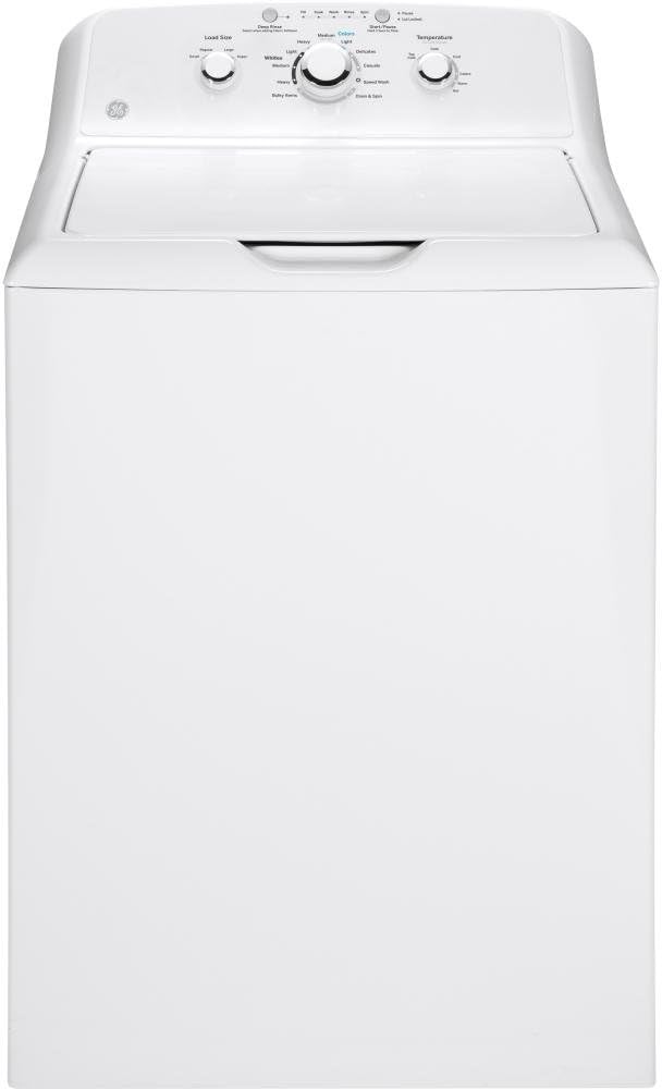 GE GTW330ASKWW Top Loading Washer with Stainless Steel Basket, 3.8 Cu. Ft. Capacity, 11 Cycles, White