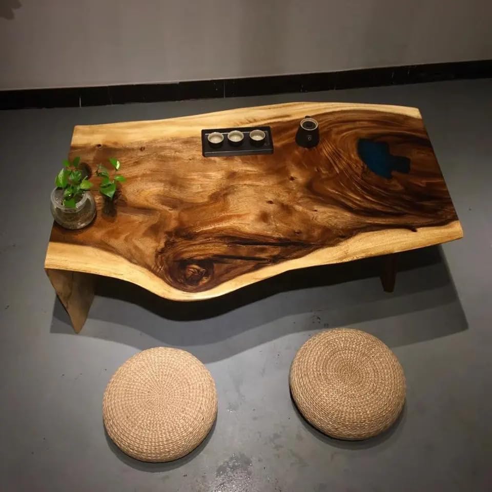 Custom Made Live Egde Table Wooden Dinning Table Coffe Table Live Room Table Side/End Table Bar Counter Home Decor (60 x 30 Inches, 16.5" Inches Tall)