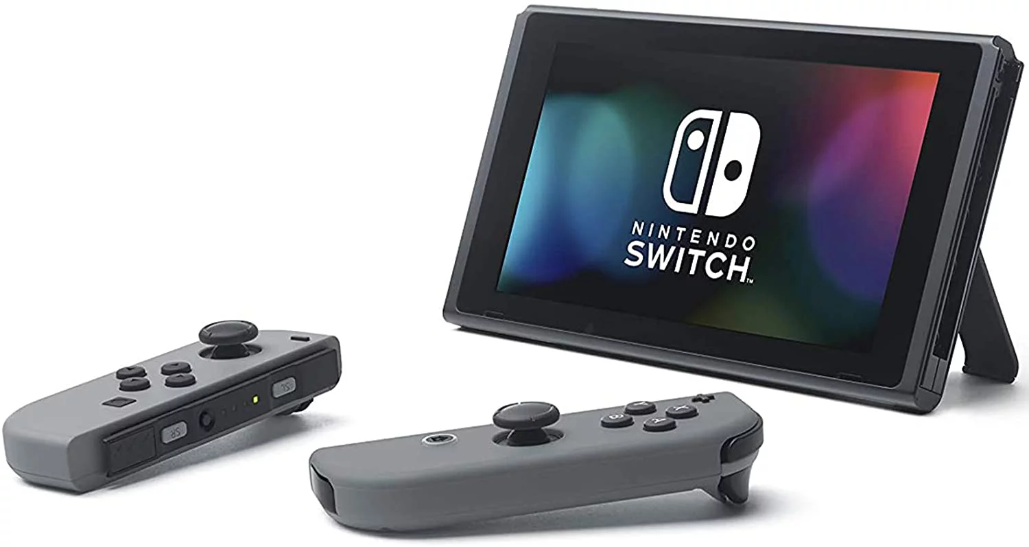 Nintendo Switch Console, Gray Joy-Con, 6.2" Multi-Touch, WiFi, Bluetooth, HDMI, 32GB Storage Bundle with Mario_Kart_8_Deluxe and 12-in-1 Carrying_Case (Game Console) - Curated Treasures Market