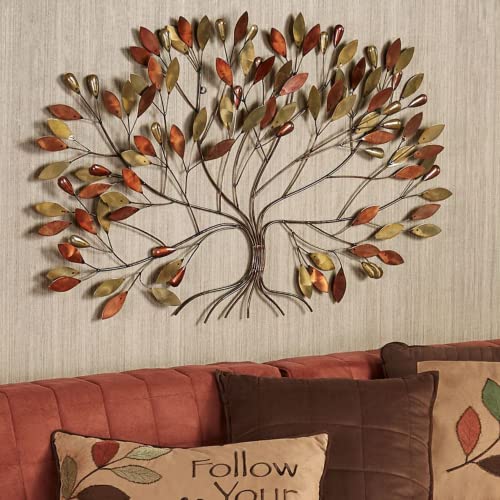 Touch of Class Gentle Breeze Tree Metal Wall Art - Multi Metallic - Large Branches Decor - Tree of Life Sculpture for Bedroom, Living Room, Kitchen