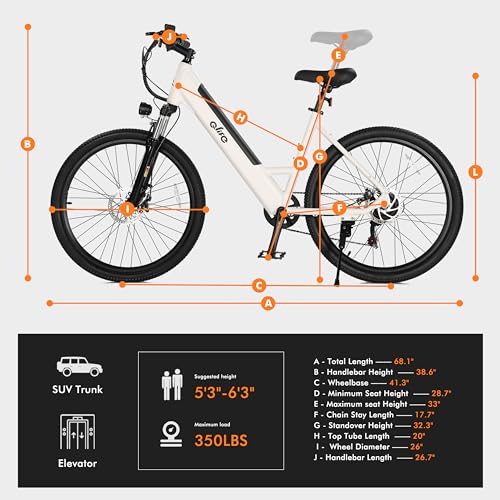 Cityone Electric Bike for Adults 26" Step-Through 22MPH Ebike with 2.1" Tire,UL2849 Certified Built-in Removable Battery,Peak 750W Motor Ebikes with 7 Speed, Commuter E Bicycle